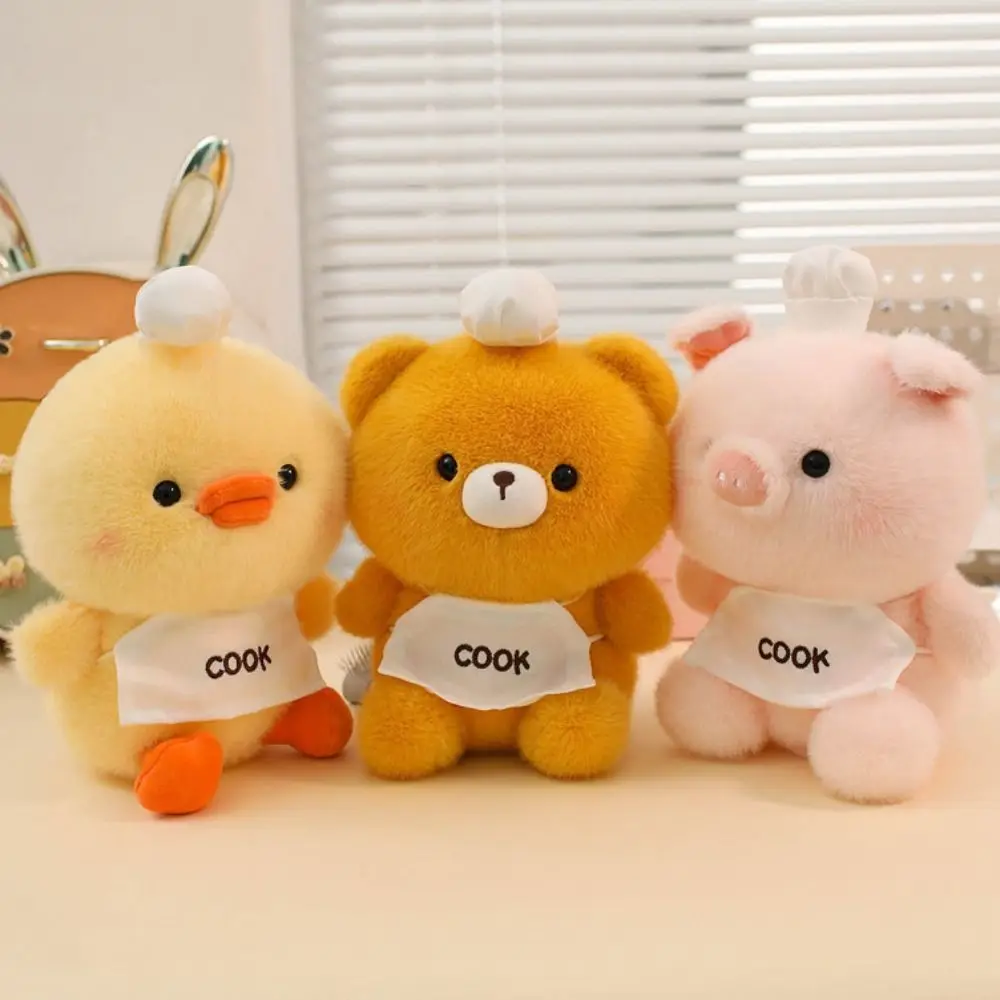 

Милая серия Chef, маленький медвежонок, плюшевая игрушка, кролики, розовая свинья, слон, плюшевая кукла, коала, мягкая кукла-утка, кукла для мальчиков и девочек