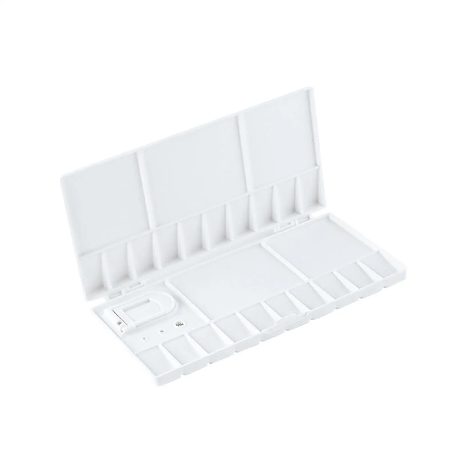 25 Grids Watercolor Palette Paint Palette Artists Storage with Finger Hole Flip Foldable with Brush Holes Gouache Mixing Tray