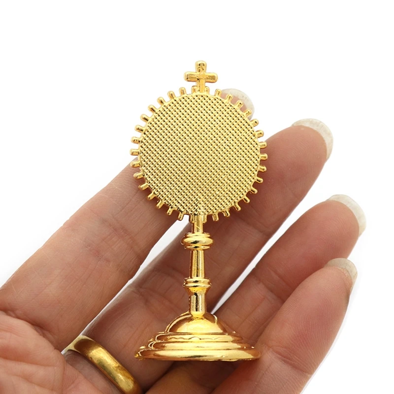 Metal Holy Sunshine for Cross Figurine Zinc Alloy Christian Catholic Art Statue for Home Bedroom Living Room Car Decoration Gift - Image 2