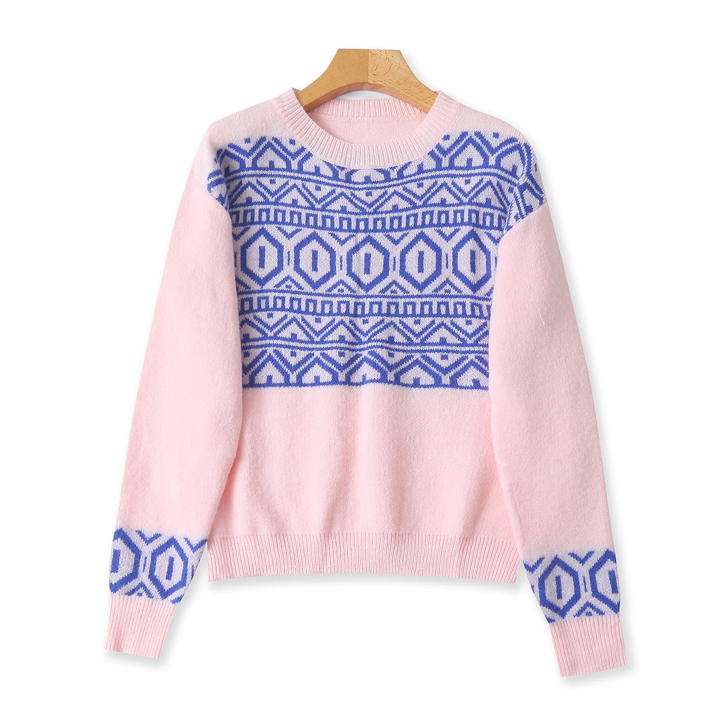 

Модный длинный вязаный свитер све, круглый пуловер Ne для похудения, винтажное осеннее новое поступление, женская одежда с вышивкой