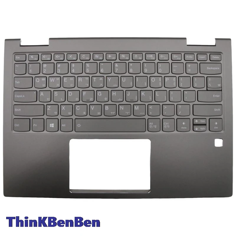 kr caixa superior do teclado cinza ferro coreano tampa palmrest shell para lenovo ideapad yoga 730 13 13ikb 13iwl 5cb0q95939 01