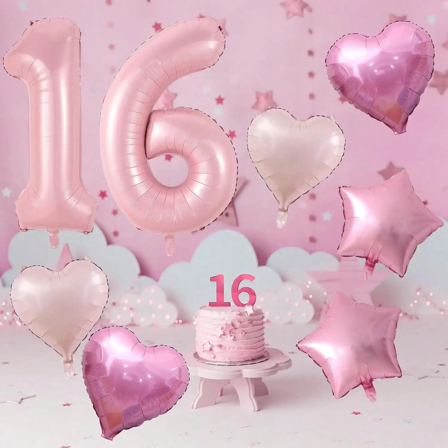 40-Zoll-Folienballon-Set zum 30. Geburtstag für Frauen zum Valentinstag, herzförmiger Heliumballon zum Jahrestag, Party-Dekoration