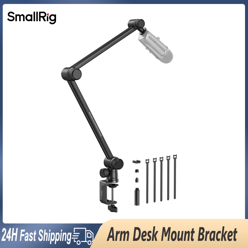 

Smallrig Flexible Boom Arm Desk Mount Desktop Overhead Photography Live Streaming Bracket Stick Ballhead Mount for Camera mic