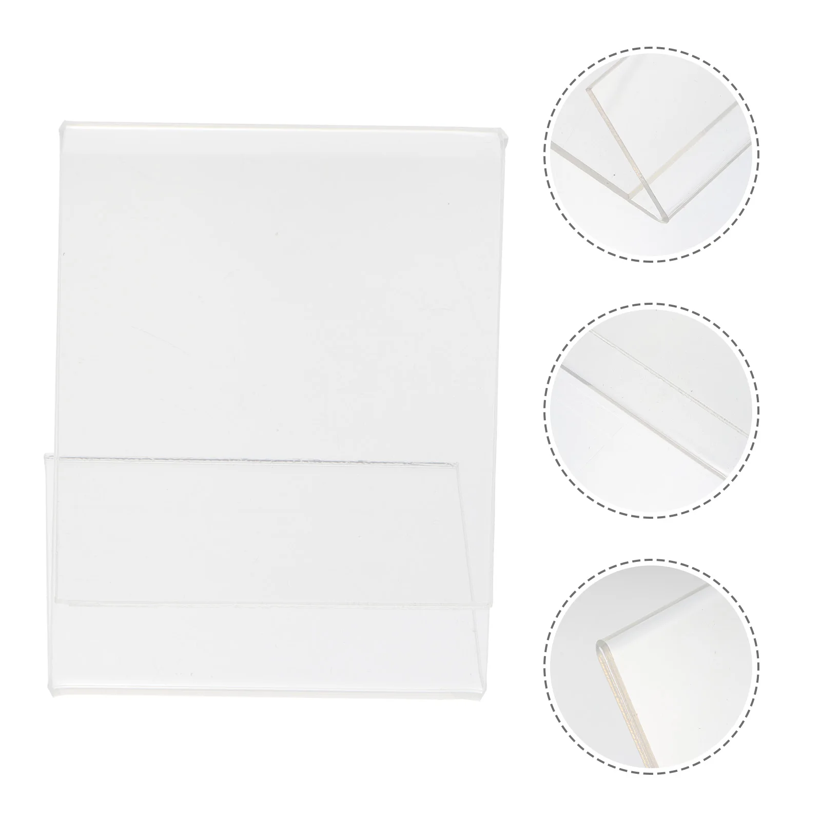 

2pcs QR Code Card Acrylic L Shape Display Stand Clear Tabletop Name Cards Holders Price Tag Retail Store Restaurant