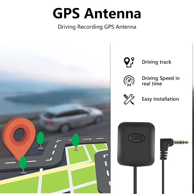 Jansite 차량용 GPS 모듈, DVR GPS 녹화 추적 안테나, 자동차 대시 카메라 GPS 트랙 재생