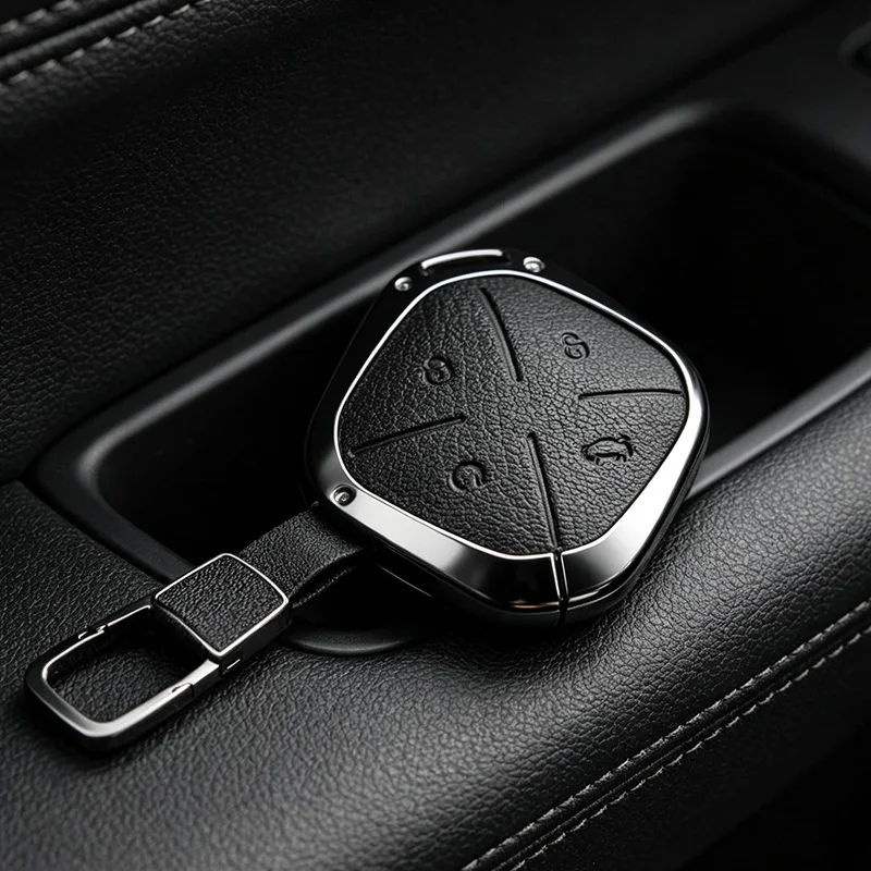 For Chery Jetour DASHING X-1 Plus DTC 2022 2023 Zinc Alloy Leather Car Key Case Cover  Protection Shell Accessories