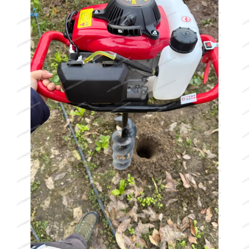 

Hand Push Single Wheel Ground Drill Frame - Agricultural Manual Hole Drilling Equipment for Farm Use