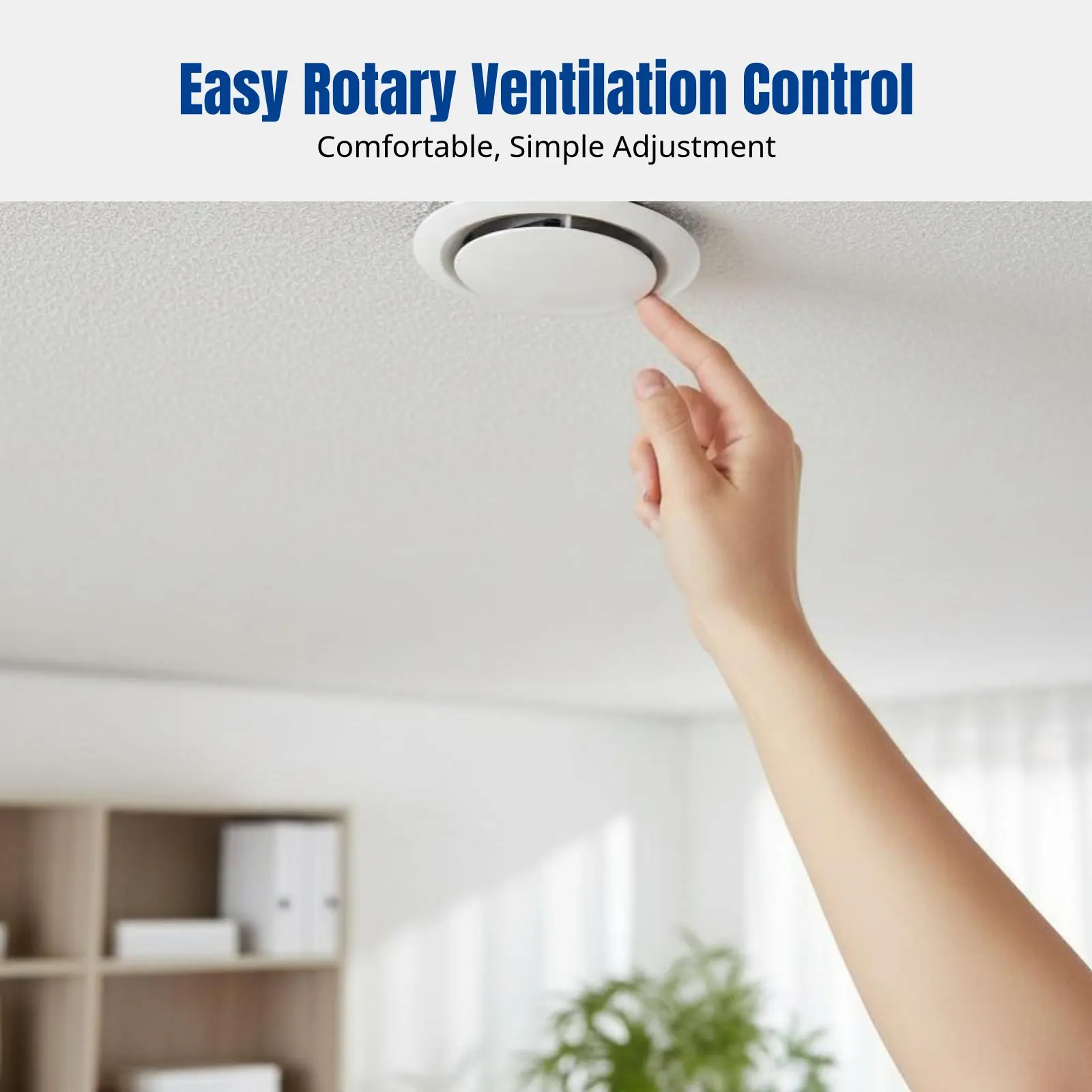 

Центральный воздуховод кондиционера, круглый вытяжной вентиляционный отверстие, диффузор системы очистки воздуха, регулируемая циркуляция воздуха, поворотная крышка для дома