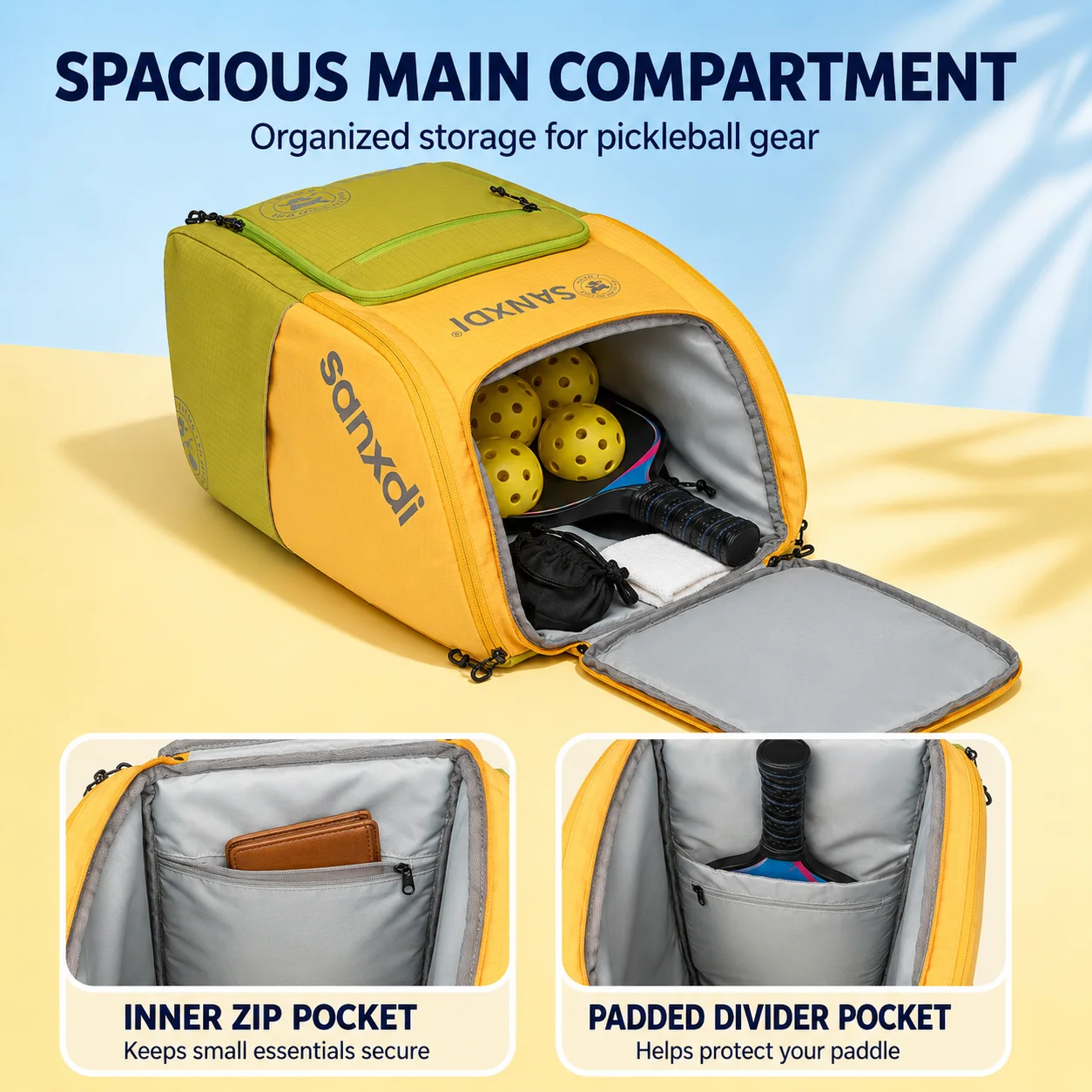 حقيبة ظهر مقاومة للماء لمضارب  - مراجعة Backpack Racket Bag وسعره