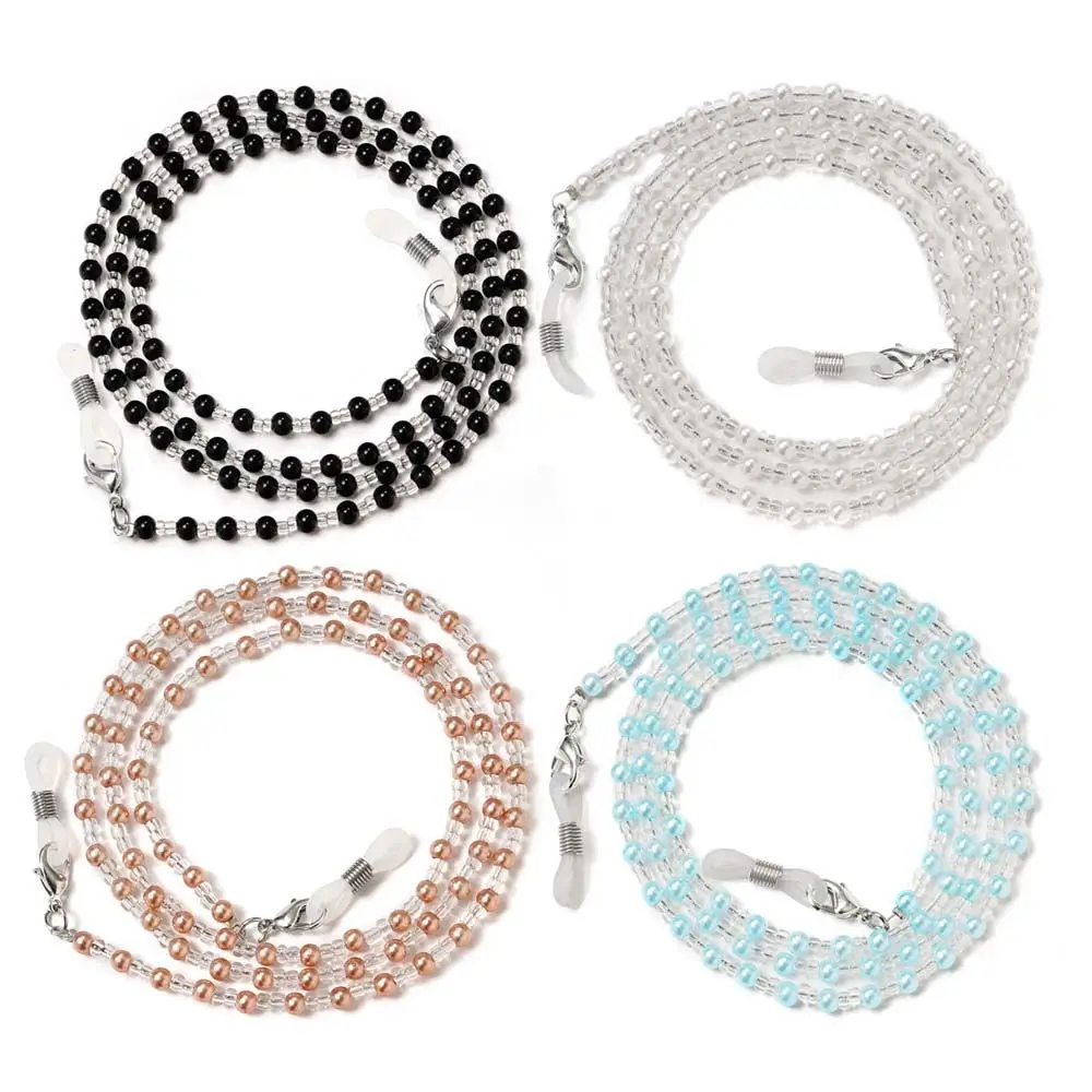 Women Pearl Neck Strap String Beaded Mask Lanyard Eeyglasses Rope Beads Glasses Chain Mask Chains Glasses Chains Spectacle Cord