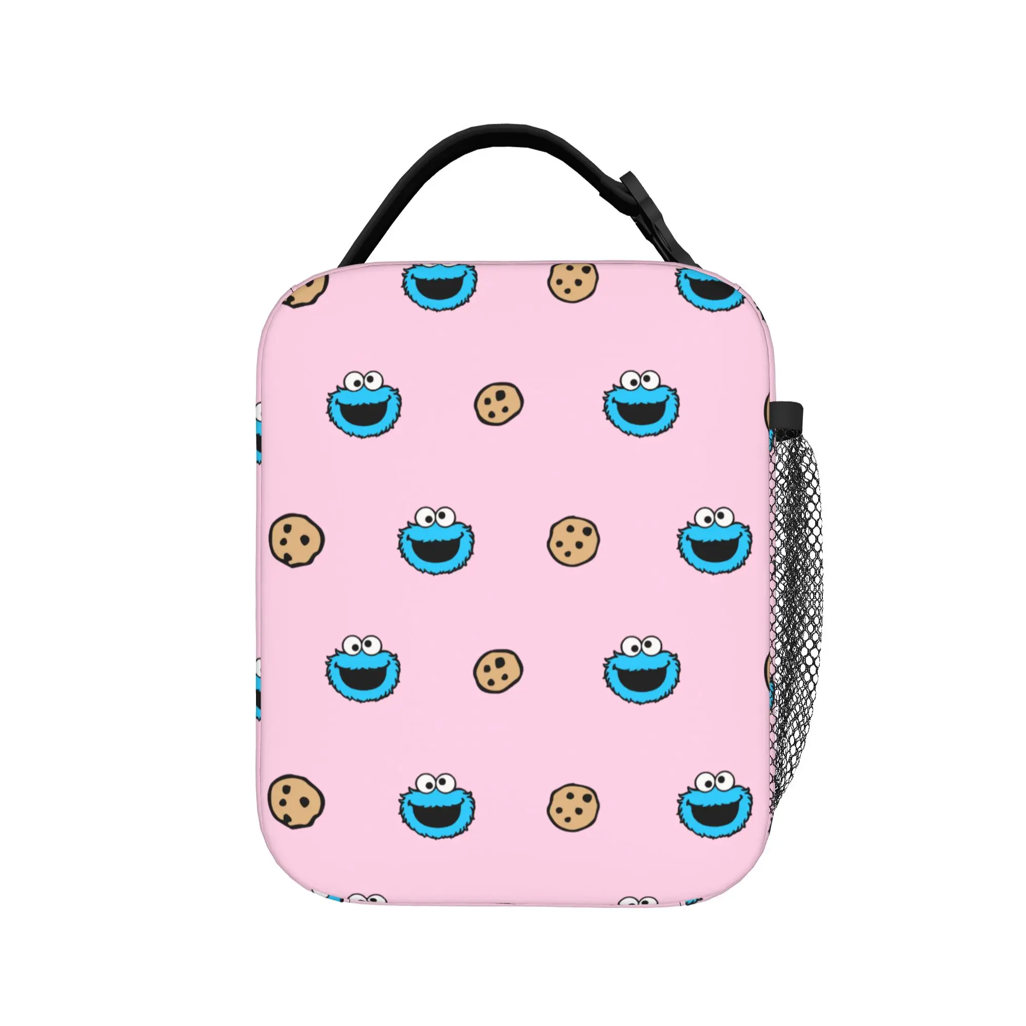 Cookies Monsters Thermal Insulated Lunch Bags for Office Cartoon Portable Bento Box Cooler Thermal Lunch Box