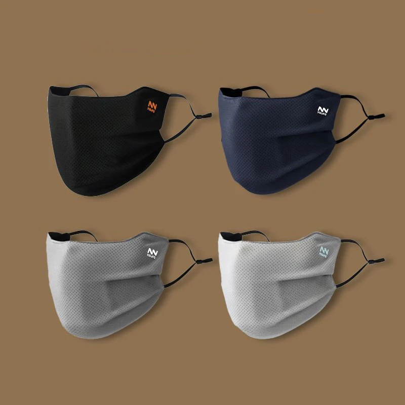 Sun Protection Face Mask For Men Reusable Breathable UV Face Shield Solid Color Washable Face Mask Summer Cycling Face Mask'