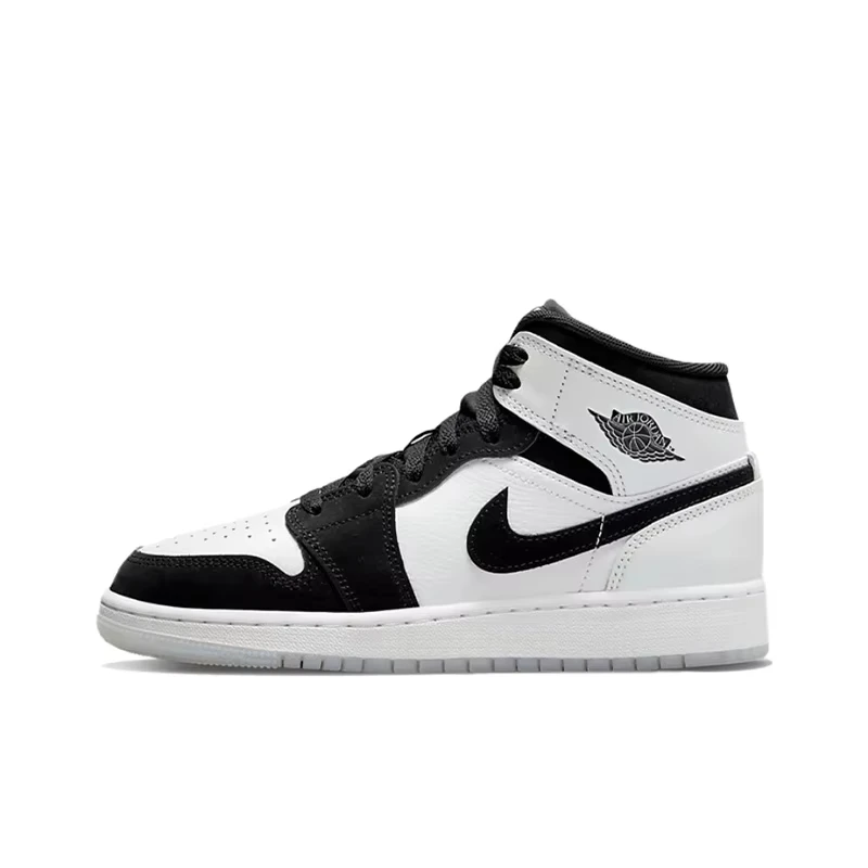 

Original Air Jordan 1 Mid 'Oreo'Black and White Color GS Size For Women Classic Retro Basketball Sneakers Shoes DN4321-100