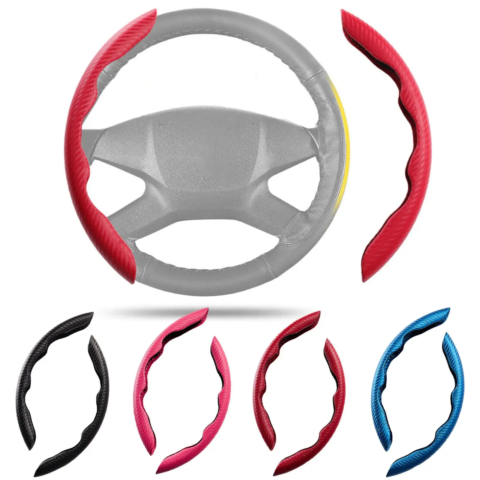 

Car Steering Wheel Cover For Acura MDX RDX TSX RSX CSX ILX RLX TL RL CL EL Carbon Fiber Silicone Steering Wheel Booster Cover