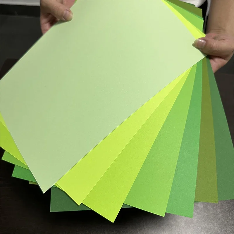 28 Sheets A4 Green Series Card Stock Thick Paper 8.5\