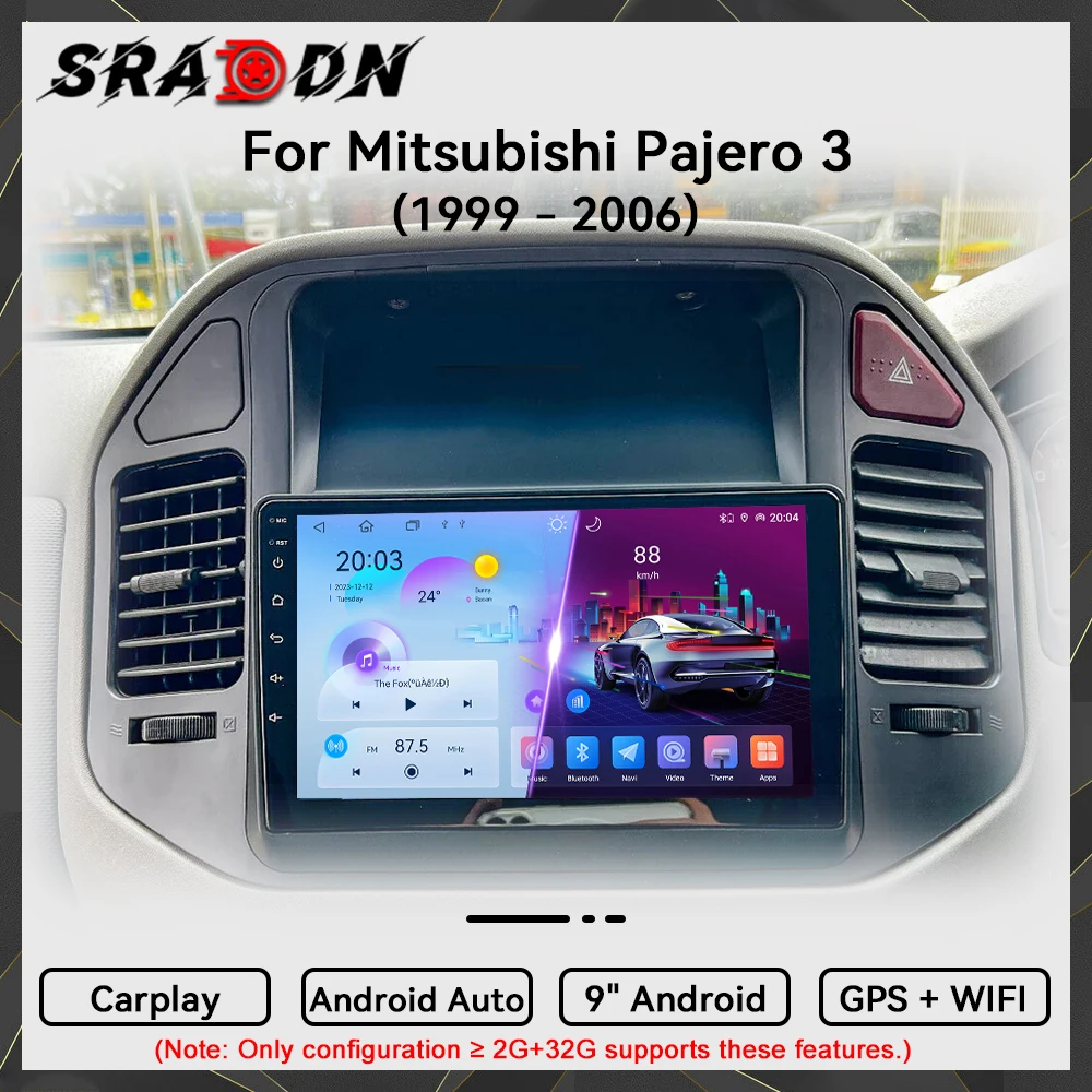 Para Mitsubishi Pajero 3 V70 V60 1999 2000 2001 2002 2003 2004 2005 2006 Android Car Radio Automotive Multimidia Player GPS Navigaion Carplay Touch Screen Auto Stereo Intelligent Systems