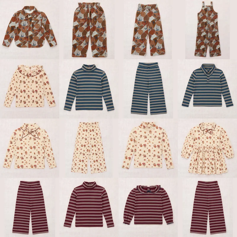 PRE-SALE(ship August) 2026 MP Autumn Baby Girl Clothes Boys Cotton Fashion Sets Girls Dress Sets Boys Sweaters