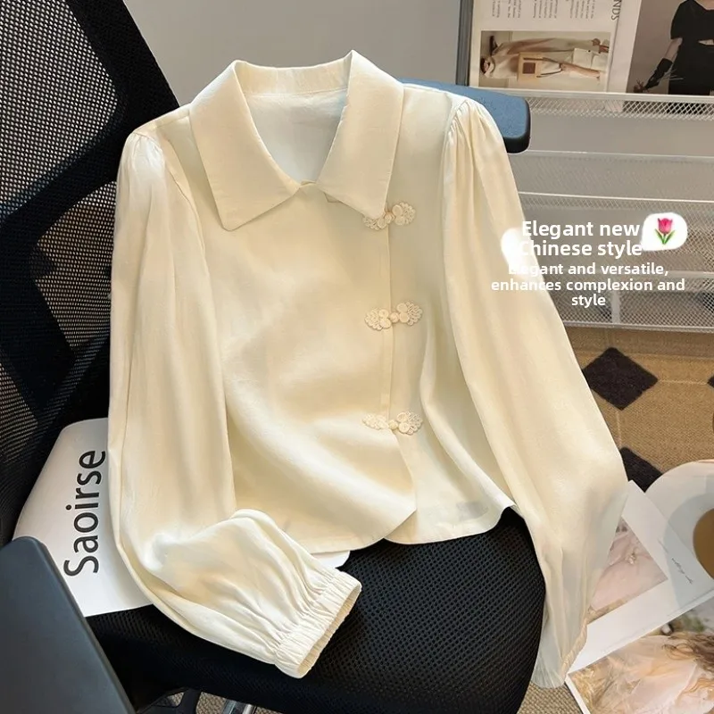 

Женское шифоновое платье Bubble Sve irt в Корейском стиле с воротником-стойкой, длинное платье, свободная посадка, чистый цвет, для поездок на работу, мода