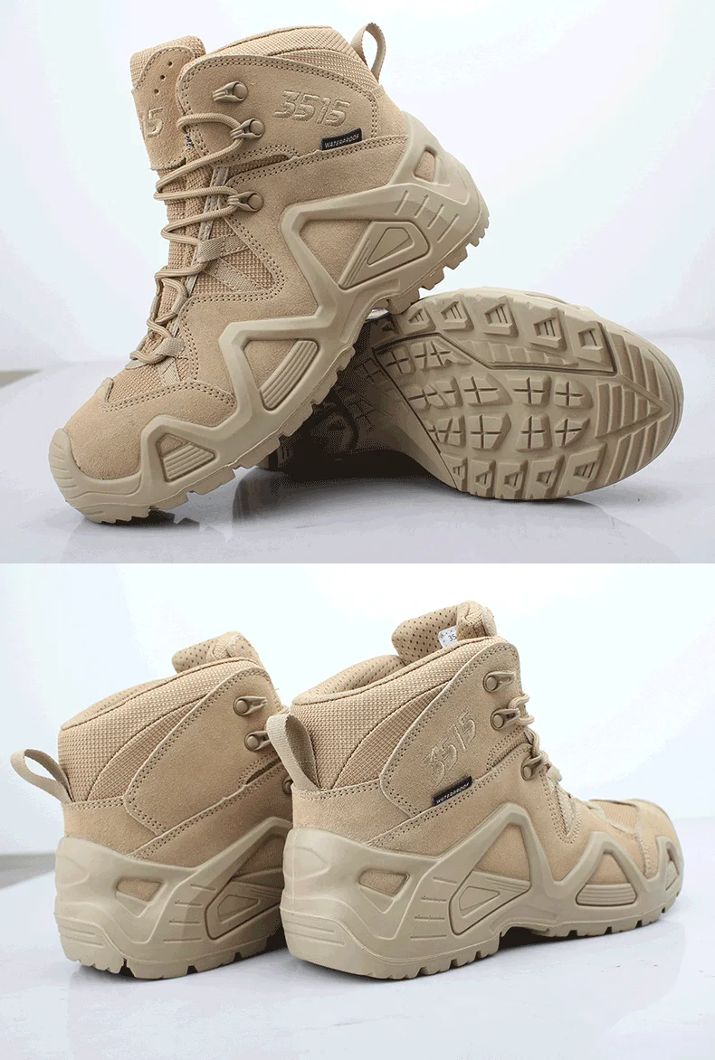 Men's Outdoor Anti-slip Wear-resistant Hiking Mesh Breathable Hiking Shoes Waterproof Sneakers Athletic Off-road Shoes