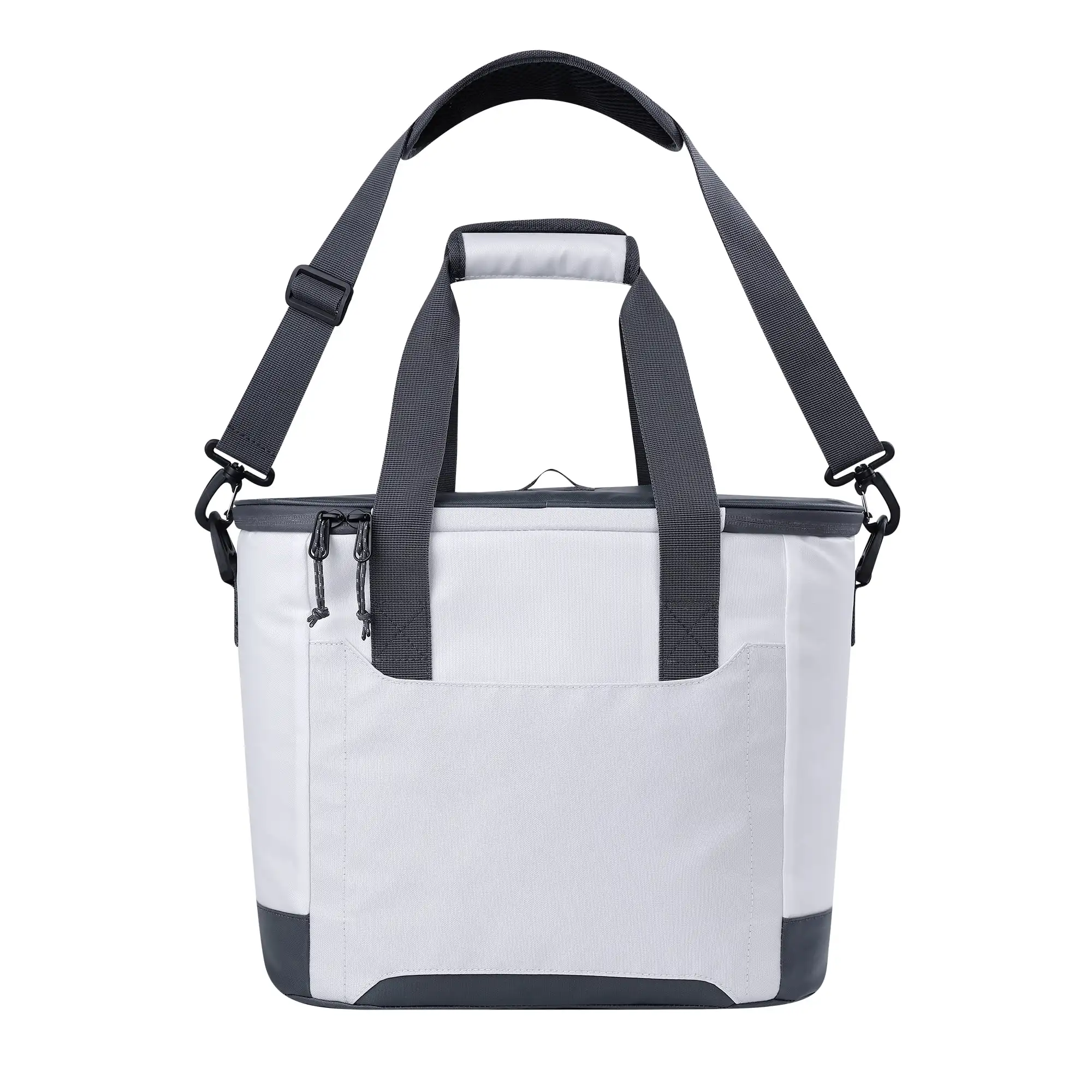 28 علبة تبريد بحرية ناعمة الجوانب، باللون الأبيض والرمادي