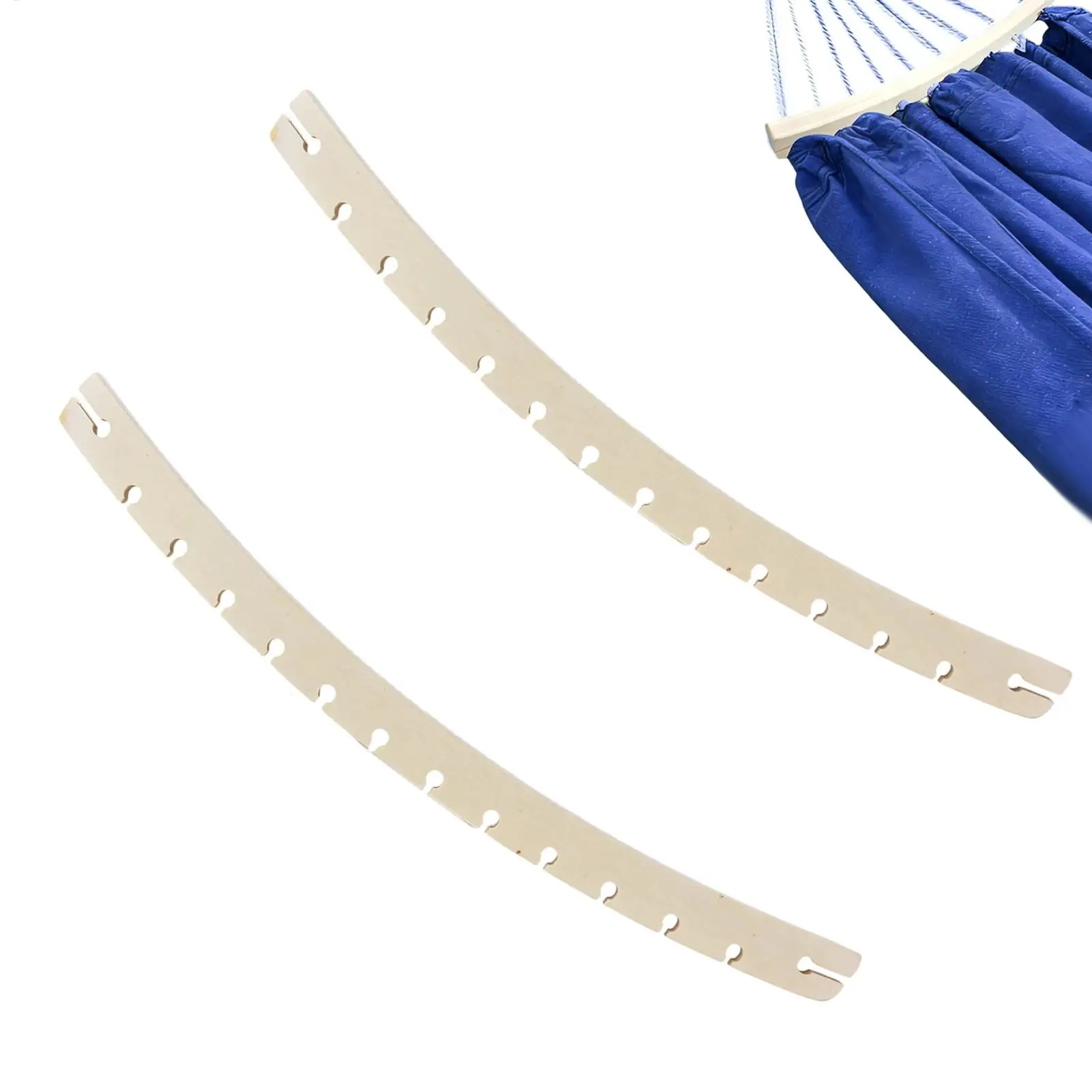 50x3x1.5cm 2pcs Hammock Spreader Bar  14-Hole Detachable Arched Support, Replacement for Porch Patio Garden Deck Balcony Camping