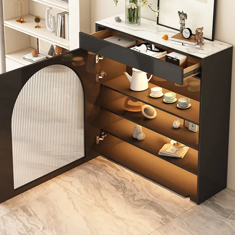 

Modern Black Living Room Cabinet Entryways Doors Designer Nordic Tv Cabinet Luxury Organizer Water Resistant Armario Exterior