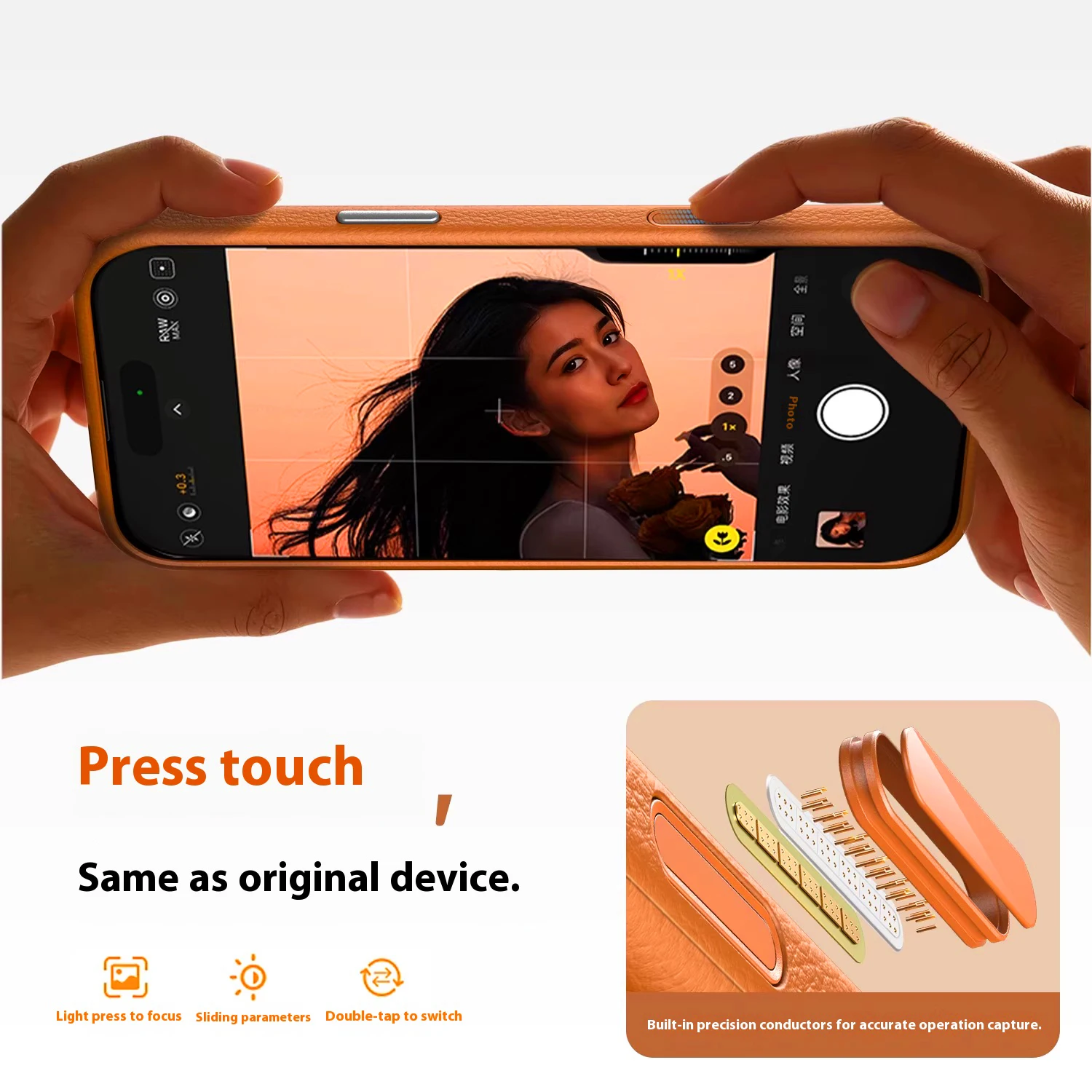 حافظة جلدية ذكية من جلد البولي يوريثان بزر AI لهاتف iPhone 17 Pro max، غطاء معدني رفيع للغاية بلون أساسي للشحن المغناطيسي #2