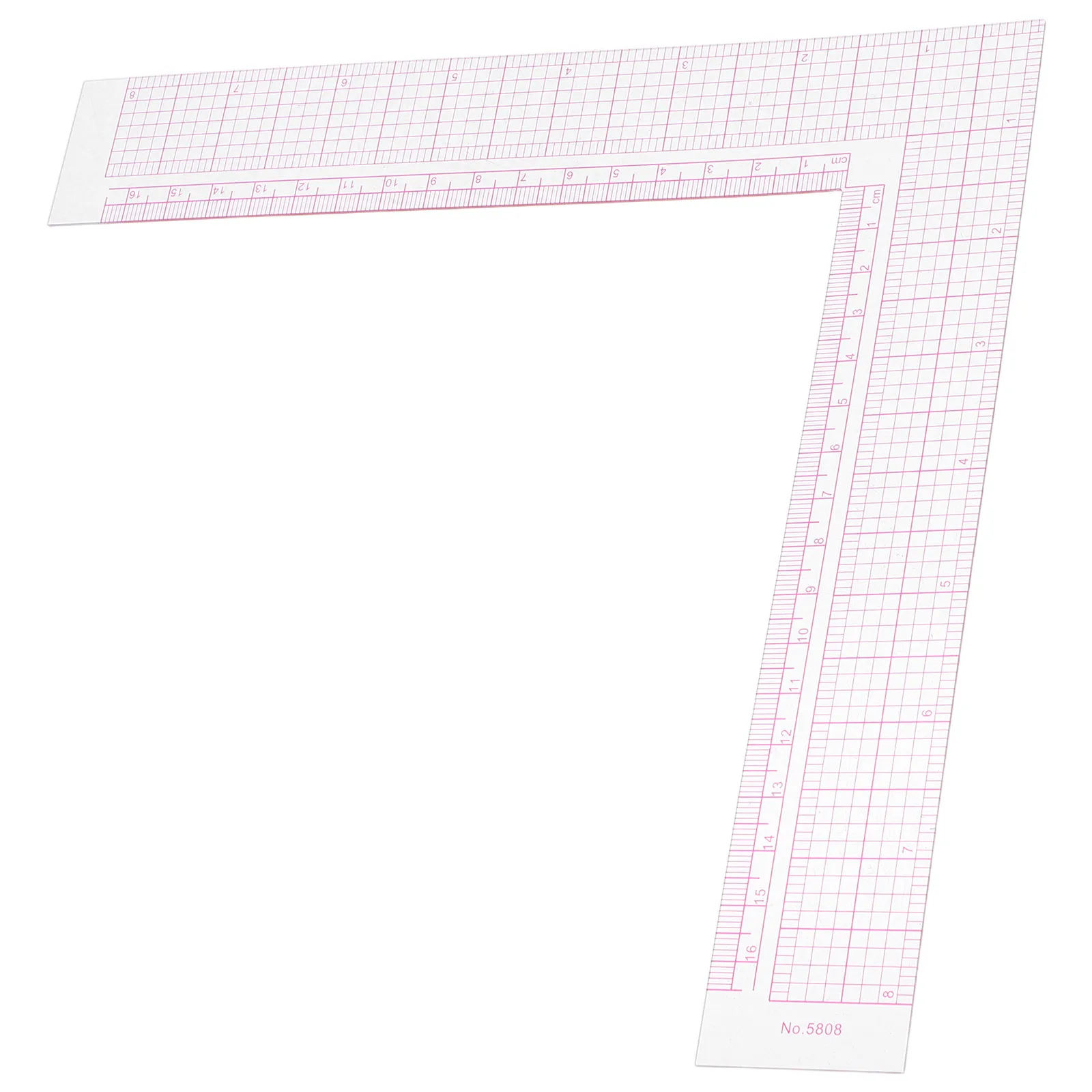 

Профессиональная прозрачная пластиковая L-образная линейка-угольник для шитья, измерения, раскроя ткани и квилтинга