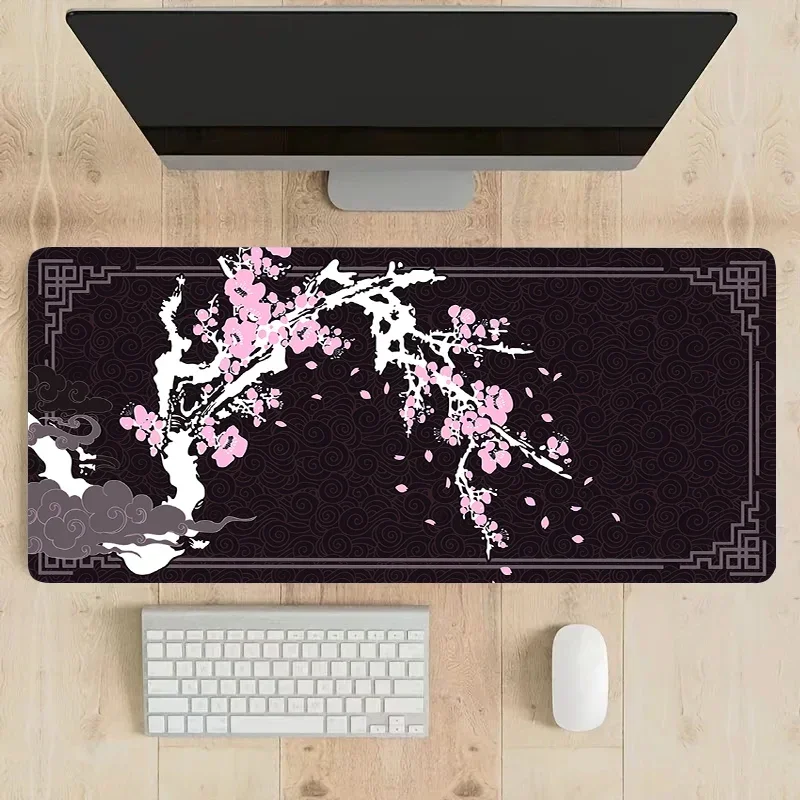 Cherry Blossom Mouse Pad Large Computer Office Game Table Mat XXL 90x40 Rubber Anti-slip Gaming Keyboard Mousepad Long Desk Pads