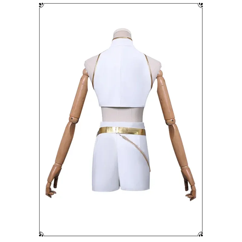 

Kpop Demon Hunter Huntrix Mira Rumi Zoey Cosplay Costume Wig White Suit Korean Wave Superstar Idol Performance Sets Halloween5;c