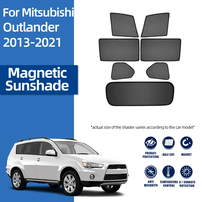 Magnetic Car Sunshade Front Windshield Rear Side Window Sun Shades For Mitsubishi ASX Outlander Sport Lancer EX EVO X 2006-2021 