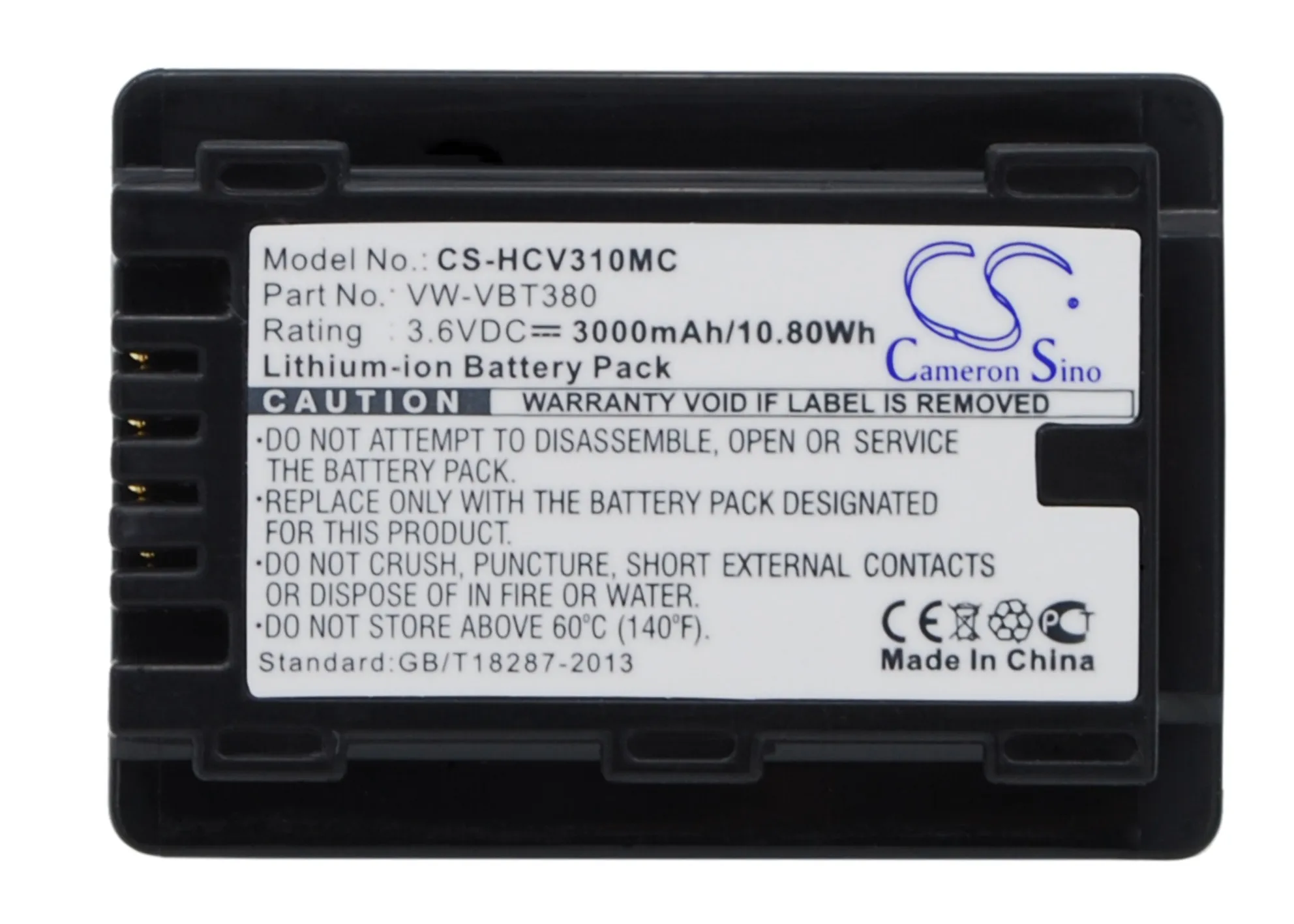 

CS Cameron Sino Kerui New 3000mAh Replacement Battery for HC-250EB, HC-550EB, HC-727EB, HC-750EB, HC-770EB, HC-989, HC-V110,