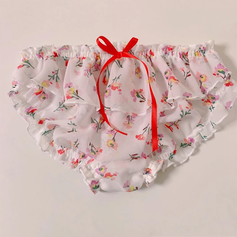 Thongs Underpant Underwear Pantys Shorts Panty Men Briefs Sexy Floral Lace Pouch Lady Panties for Men and Women image 3
