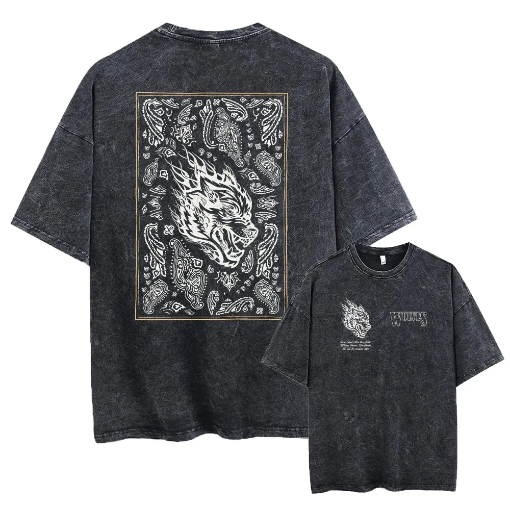 

2025 Retro Heavy Industry Washed T-shirt Fitness Comfortable Loose Comfortable Cotton Top Short Sleeve T-shirt