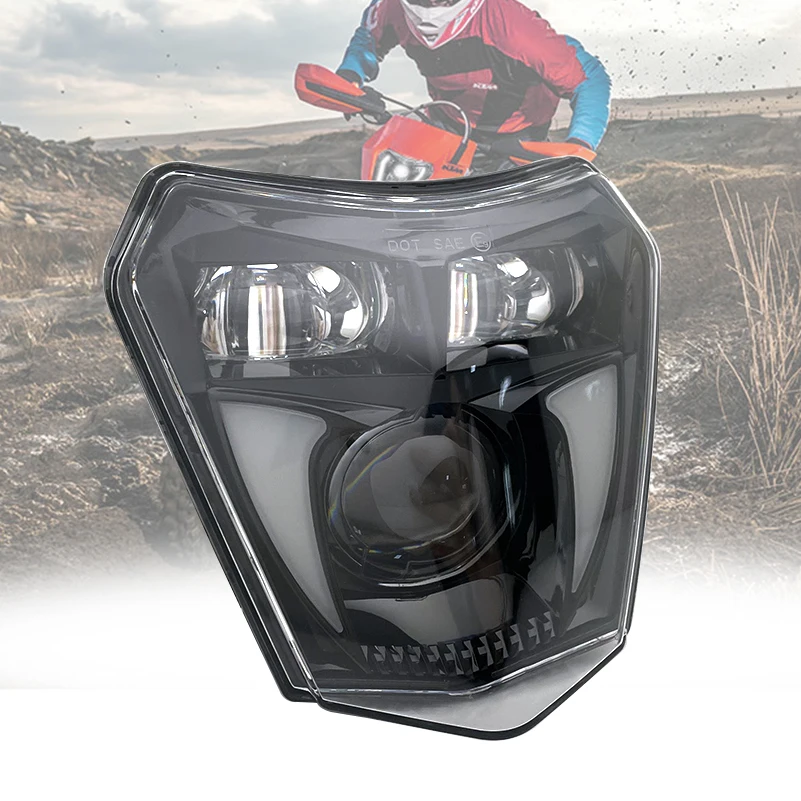 

Motorcycle LED Headlight For KT EXC XCF SX SXF XC XCF SMR TC TE 125 250 FREERIDE 250 F Motocross Enduro Dirt Bike Headlamp.