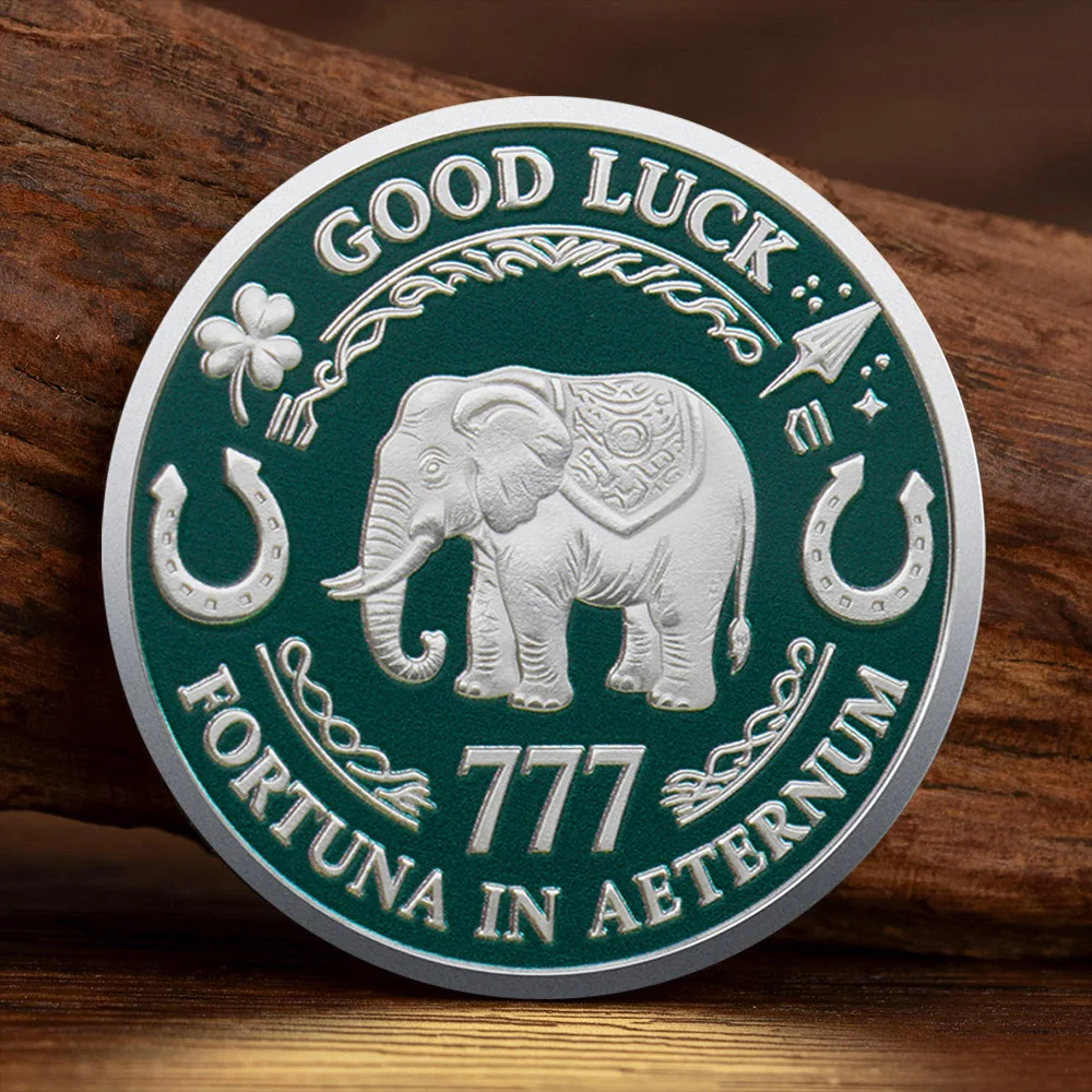 عملة تذكارية مطلية بالذهب البرسيم حسن الحظ فورتونا في عملة تذكارية الأبدية ديكور المنزل