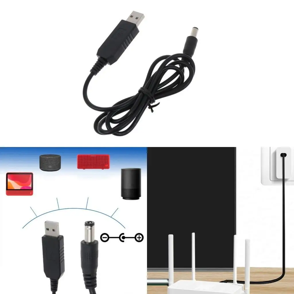 E1PF DC5V to 12V Adjustable Line for 12V Bluetooth-compatible Speaker