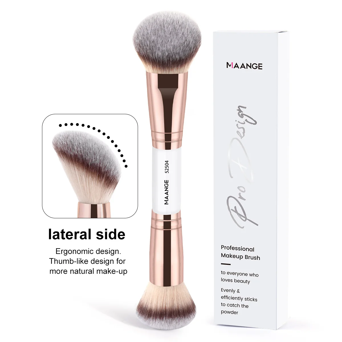 Maange 1pc profissional angular escova de maquiagem plana para fundação pó escova corretivo creme almofada de ar acessórios de maquiagem presente
