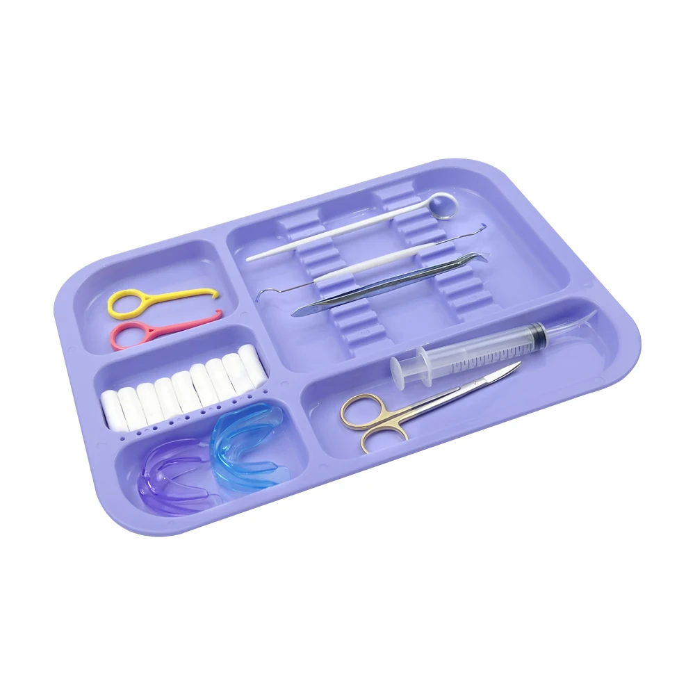 Autoclavable Dental Instrument Tray Colorful Plastic Medical Surgical Disinfection Dish Square Plate Dentistry Lab Placement Box