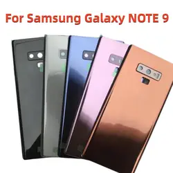 Back Glass For Samsung Galaxy NOTE 9 N960 N960F SM-N960FD Battery Back Cover Door Housing+Camera Lens Replacement Repair Parts