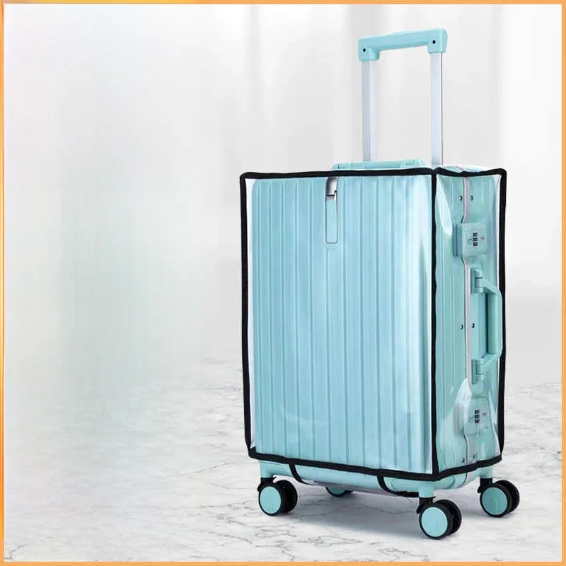 Thickened PVC Waterproof Dustproof Luggage Cover Transparent Protective Case for Travel Suitcase Protective Jacket for Carry-...