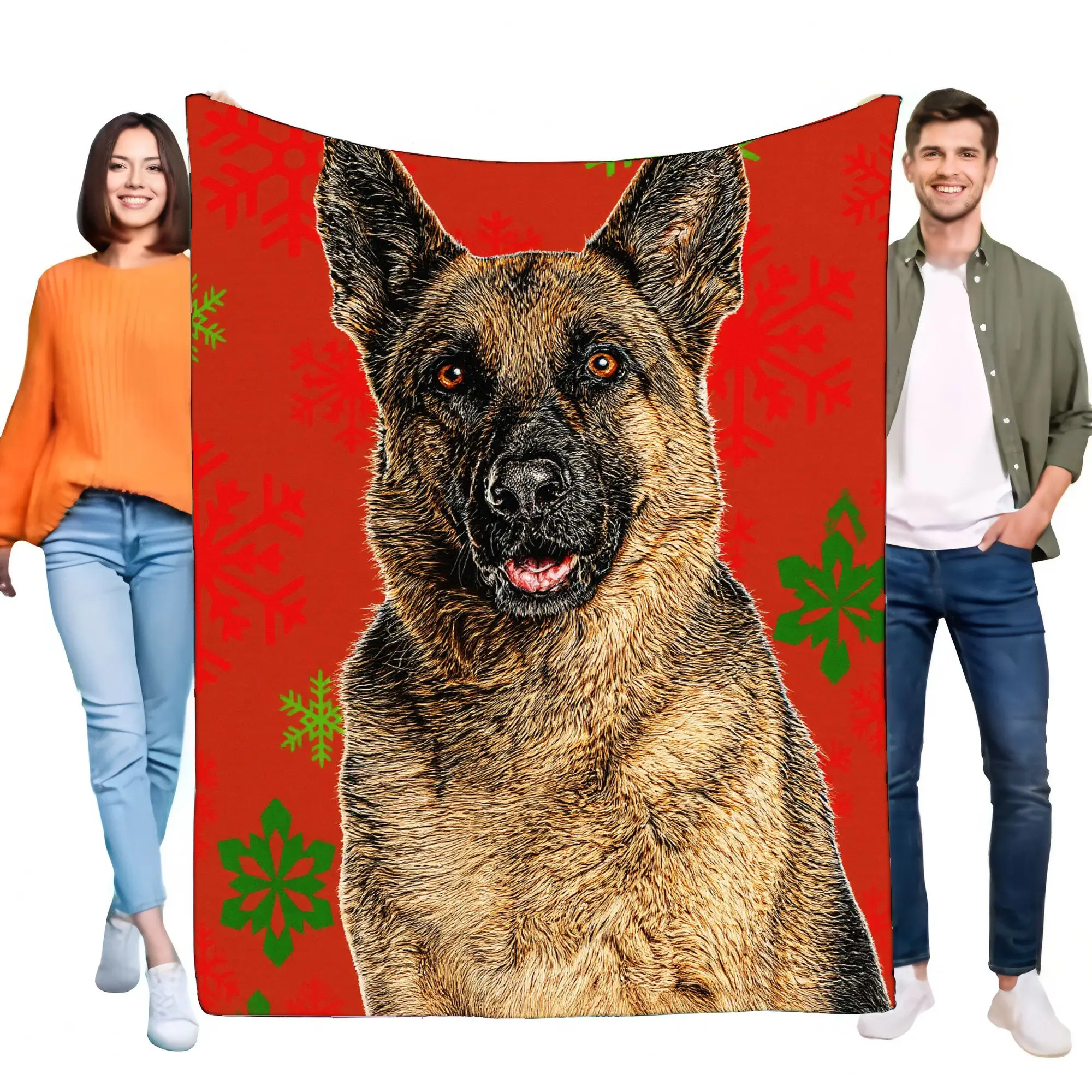 German Shepherd Blanket Large Plush Decorative Throw Cozy Gifts for Dog Lovers Home Decor