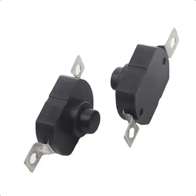 【30-5PCS】1712-KD Push Button Switch 1712KD Flashlight Switch LOCK 17X12X9.5MM Table Lamp Switch Flashlight Button Switch ON-OFF