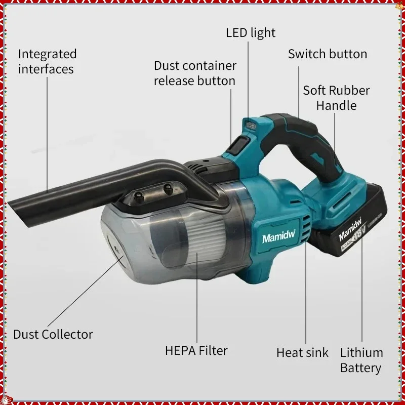 Makita DCV501 Brushless Cordless Handheld Vacuum Cleaner Portable Dust Cleaner for Household Cleaning & Car Interior Maintenance