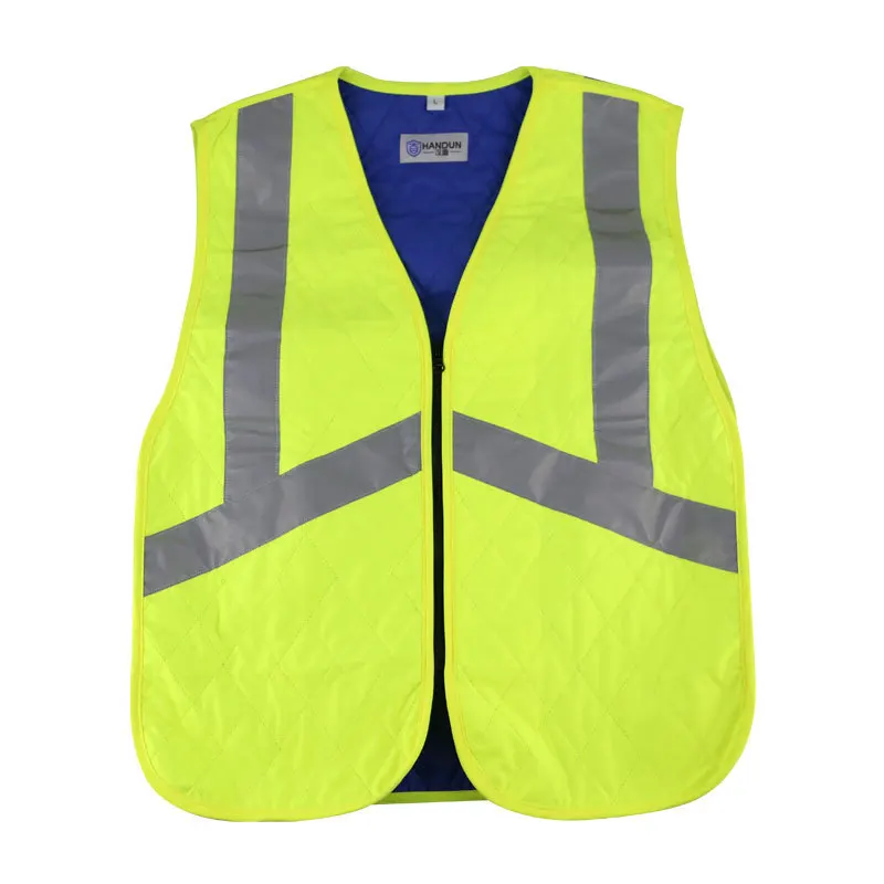 HD-BHP006 Summer Logistics Cooling Water Cooling Evaporation Cooling Vest Fluorescent Yellow Belt Reflective Strip