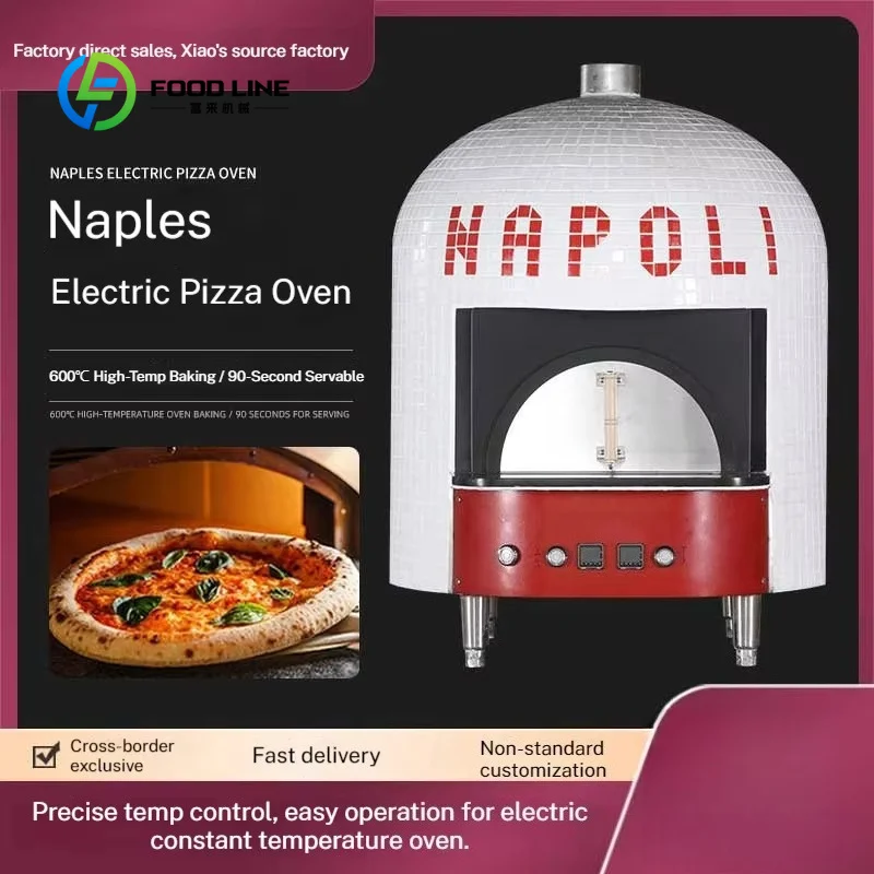 Custom Neapolitan Pizza Oven Electric 500°C Mosaic Tabletop Gas Powered Option for Outdoor Bakery Cooking customized Commercial