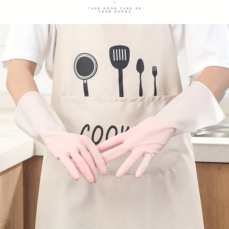 3 Pair of High-End Household Cleaning Gloves, Waterproof Kitchen Dishwashing Gloves, Non Slip Household Gloves, Durable Gardenin