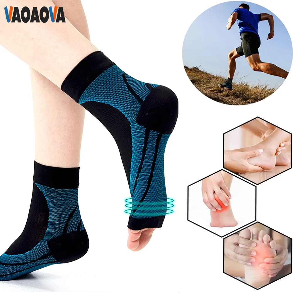 1Pair Plantar Fasciitis Tendonitis Neuropathy Socks Compression Sleeve Ankle Brace Support For Swelling Plantar Fasciitis Sprain