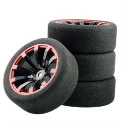 12mm Hex RC Racing Cars Accessories 4Pcs Set Racing Foam Tire Wheel Rim Set For HSP HPI 1/10 On-road RC Car