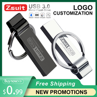 Zsuit Metal USB 3.0 PenDrive Hight Speed Flash Usb Stick Memory Stick 32GB 64GB 128GB Waterproof USB Flash Pen Drives U Disk